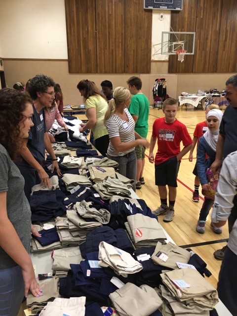 Refugee Children prepare for going back to school in Phoenix