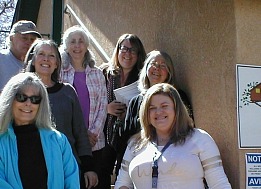 Regina Gillen, center, with group of Cottonwood Volunteers