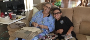 Joe Olsen with his grandmother